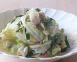 キャベツのレンチンバター★にら副菜★弁当作り方3写真