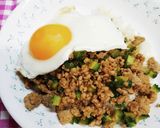 ゴーヤ、豚ひき、大豆ミートの簡単そぼろ丼作り方4写真