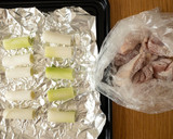 鶏肉と焼きねぎのわさび照り炒め作り方1写真