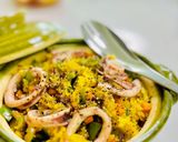 土鍋でタコのカレーピラフ作り方7写真
