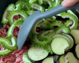 ナスとゴーヤのカレー炒め作り方2写真