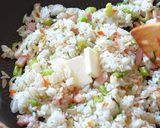 残りご飯でベーコンとセロリが入ったピラフ作り方3写真