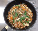 【大崎市】あぶらふと野菜のたまごとじ作り方5写真
