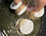 シャキシャキ歯応え 蓮根のはさみ揚げ作り方11写真