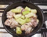 ネギと鶏のアヒージョ作り方3写真