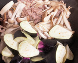 牛肉と茄子とキノコのオイスター炒め作り方7写真