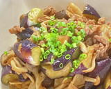 牛肉と茄子とキノコのオイスター炒め作り方10写真