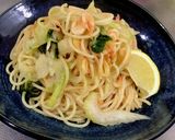 桜海老とセロリの和風パスタ作り方7写真