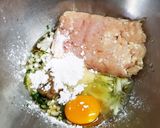 鶏ひき餅の赤シソ包み焼き♪作り方3写真