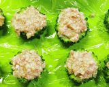 とろ～りチーズの♪ゴーヤのひき肉詰め作り方4写真