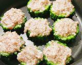 とろ～りチーズの♪ゴーヤのひき肉詰め作り方5写真