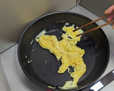 空芯菜とふわふわ玉子のガリマヨ炒め作り方3写真
