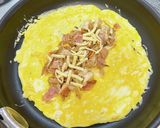 キノコとベーコンのチーズオムレツ作り方6写真
