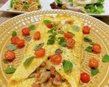 キノコとベーコンのチーズオムレツ作り方10写真