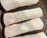 ソーセージとチーズの餃子の皮巻き焼き作り方5写真
