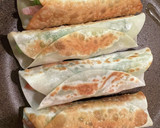 ソーセージとチーズの餃子の皮巻き焼き作り方7写真