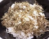 悪魔飯　昆布ちりめん濃厚卵白の目玉焼き丼作り方4写真