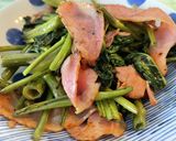 空芯菜とベーコンのマヨ炒め作り方5写真