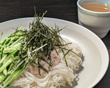 とろっとシャキッと！梅だしとろろそうめん作り方4写真