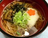 ゴーヤ＆とろろ乗せあったかお蕎麦♪作り方4写真
