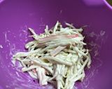 もやしカニカマ塩昆布の和え物♪作り方3写真