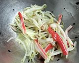 もやしカニカマ塩昆布の和え物♪作り方4写真
