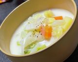白菜たっぷり✩.*˚ミルクスープ作り方10写真