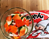 5分|よっちゃんいかときゅうりの酢の物作り方2写真