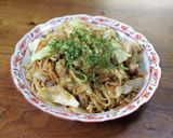 豚ホルモンの焼きそば作り方11写真