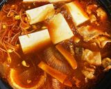 豆腐と豚バラのピリ辛サリ麺鍋作り方5写真