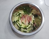 みょうがとキュウリの酢の物カボス添え作り方2写真