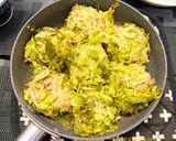 超簡単☆春キャベツのフライパン焼売作り方8写真