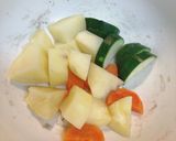 黒豚ハンバーグ〜温野菜添え〜作り方2写真