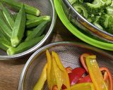夏野菜ピクルス★オクラ・パプリカ・ゴーヤ作り方1写真