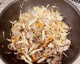 牛ごぼうとキノコの炊き込みご飯作り方2写真