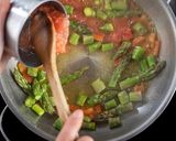 アスパラとエンドウ豆のスペイン風ごはん作り方2写真