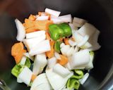 中華カレー味☆サバ缶野菜炒め丼作り方1写真