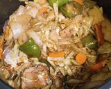 中華カレー味☆サバ缶野菜炒め丼作り方3写真