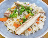 秋が旬♡塩出汁でさんまの炊き込みご飯作り方7写真