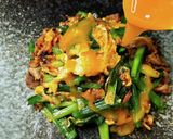 玉ねぎ麹入！豚こまニラ卵のポークチャップ作り方6写真