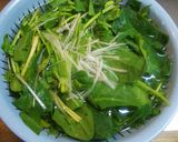 生ほうれん草の辛いサラダ☆作り方1写真