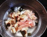 れんこんと鶏肉のかんたん味噌汁作り方4写真