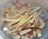さつまいもとピーマンの胡麻味噌炒め作り方1写真