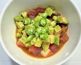 マグロと冷凍アボカドのポキうどん作り方4写真