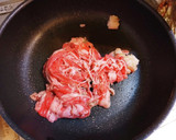 牛肉えのき小松菜のすき焼き風卵とじ作り方1写真