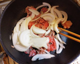 牛肉えのき小松菜のすき焼き風卵とじ作り方2写真