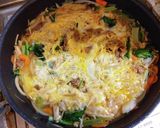 牛肉えのき小松菜のすき焼き風卵とじ作り方7写真