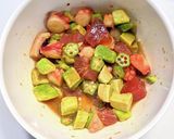 マグロと冷凍アボカドのポキうどん作り方5写真