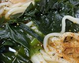 簡単　えびワカメうどん作り方6写真