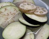 【餃子餡活用】茄子と蓮根の挟み揚げ作り方1写真